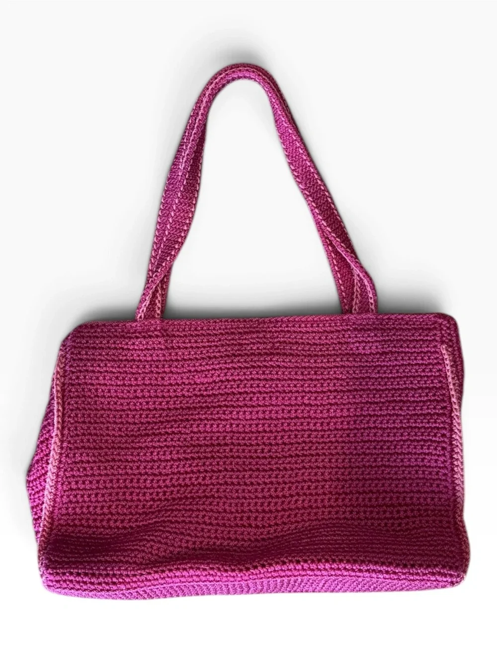 The Sak Pink Crochet Patchwork Fruit Tote with Wallet